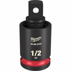 Square-type flex impact socket adapter with 1/2 in output drive size and 2 31/64 in overall length. Designed for use with impact tools to transfer torque at an angle, commonly applied in automotive repair, construction, and industrial maintenance for accessing fasteners in confined or awkward positions.
