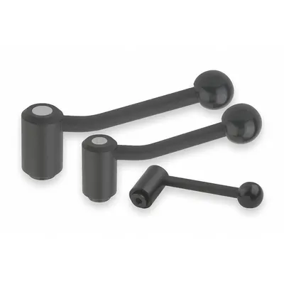 KIPP Adjustable Handle: Steel, 1/2"-13 Thread, 17 mm Thread Lg - Adjustable Tension Levers with Threaded Hole