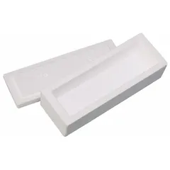 This lab tube mailer is designed to securely hold and transport up to 10 standard lab tubes. Constructed of white polystyrene, it provides a lightweight and protective enclosure for tube samples during shipping or storage. Outside dimensions are 5 1/8 inches in height and 4 1/8 inches in length.