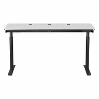 VERSADESK Electric Sit-Stand Desk: White, Wood, 60 in Overall Wd, 24 in Overall Dp, Laminate/Steel (MPN VT1076024-01-05)