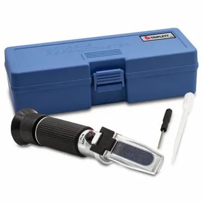 TRIPLETT Refractometer: Battery Acid Specific Gravity/Ethylene Glycol/Propylene Glycol, Auto - Analog Handheld Refractometers