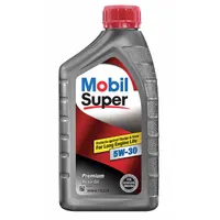 MOBIL Super 5W-30 is a synthetic-blend gasoline engine oil supplied in 1 qt bottles. Formulated for cars with gasoline engines, this SAE 5W-30 grade oil provides reliable lubrication and protection for everyday driving conditions, helping to reduce engine wear and maintain performance across a range of temperatures
