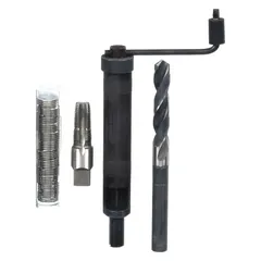 This kit includes 18-8 stainless steel helical inserts and a 1/8"-27 NPT STI tap for restoring damaged internal threads in metal components. The free-running, right-hand thread inserts are plain finish and designed for inch-system applications. Typical uses include repair of threaded holes in machinery, automotive, and industrial equipment.