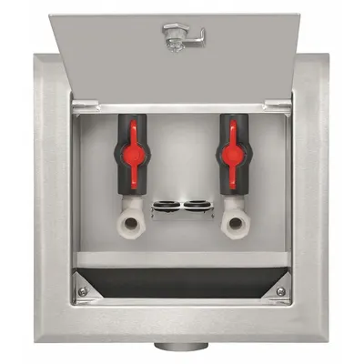 GUY GRAY Outlet Box: 1/2 in FPT, 1/4 in Turn, Center, 8.63 in Box Wd - Dialysis Supply Valve Outlet Boxes