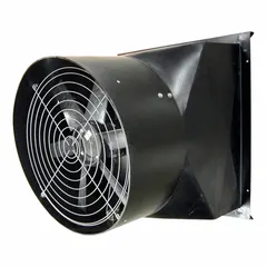 This direct-drive cylinder exhaust fan from CANARM features an 18-inch blade and a 1/3 hp totally enclosed air-over motor, delivering 3450 cfm at 115V AC single phase. The plastic frame and enclosed motor design suit general ventilation applications such as removing heat, fumes, or stale air from industrial and commercial spaces.