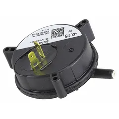 Replacement pressure switch for HVACR systems. Monitors and regulates refrigerant or air pressure, opening or closing electrical contacts at preset thresholds to protect compressors and ensure safe operation. Suitable for use in commercial HVAC equipment.
