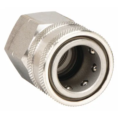 PARKER Hydraulic Quick Connect Hose Coupling: 1/2 in, 303 Stainless Steel - ST Series Hydraulic Quick-Connect Coupling Bodies