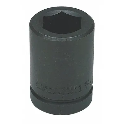 WRIGHT TOOL Impact Socket: 1 in Drive Size, SAE, 3 3/8 in Socket Size, 6-Point, Deep - 1" Drive Impact Sockets