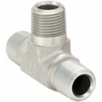 PARKER Metal Pipe Tee: Tee, Steel, 3/8 in x 3/8 in x 3/8 in, 6,000 psi (MPN 3/8 RRS-S)