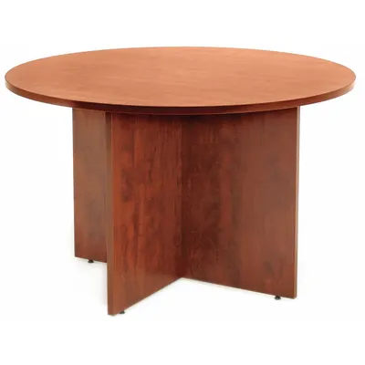 REGENCY Conference Table: Round, Laminate, Cherry, 29 in Overall Ht, 42 in Overall Dia - Round Conference Tables