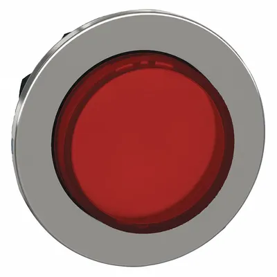 SCHNEIDER Extended Push Button: Red, 30 mm Mounting Size, Metallic - Illuminated Extended-Length Push-Button Operators