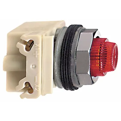 SCHNEIDER Pilot Light: 30 mm Panel Mounting Size, Red, LED - LED Pilot-Lights