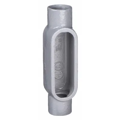 HUBBELL KILLARK Conduit Outlet Body: Iron, 2 in Trade Size, C Body, 48 cu in Body Capacity - C - Straight Type
