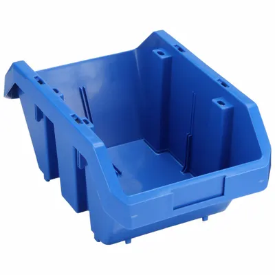 QUANTUM STORAGE SYSTEMS Cross-Stacking Bin: 9 1/4 in x 14 in x 6 1/2 in, Blue - Cross-Stacking Plastic Bins
