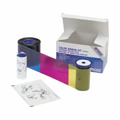 ID Card Printer Ribbon: Full Color, 250 Prints per Roll, 3 in Overall Ht - Ribbons for ID Card Printers