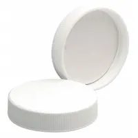Cap: 51 mm Dia, White, Polypropylene, PTFE Faced Polyethylene, 48-400 mm Screw Closure Size, Opaque (MPN 239240)