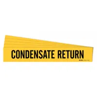 Pipe Marker: Condensate Return, Yellow, Black, Fits 2 1/2 to 7 7/8 in Pipe O.D., 5 PK (MPN 7065-1-PK)