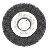 WEILER Wire Wheel Brush: Crimped Steel, 4" Dia x 1/2" Wd, 5/8" Arbor, 0.014" Fill (MPN 90859)