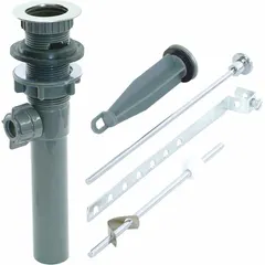 APPROVED VENDOR Drain Assembly, Plastic, Chrome, 2-1/4 in Overall Dia, Slip, 2-1/4 in Pipe Dia, 10908