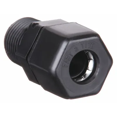 PARKER Polypropylene Compression Tube Fitting, P10MC12, 5/8 in OD x 3/4 in MNPTF - Polypropylene Compression Tube Fittings