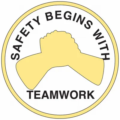 BRADY Safety Reminder Hard Hat Label, 2 in, English, Non-Reflective, 4 PK