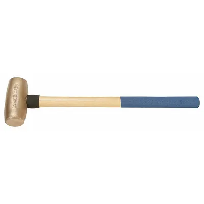 AMERICAN Non-Sparking Sledge Hammer: Bronze, Wood Handle, 12 lb Head Wt, 6 in Dia - Non-Sparking Sledge Hammers