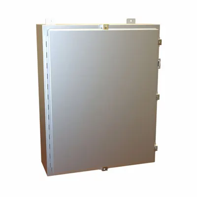 HAMMOND Electrical Enclosure: Aluminum, 30 in x 24 in x 8 in, NEMA 12/13/4/4X, w/Panel - Aluminum Washdown Enclosures