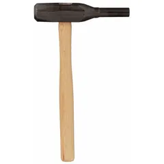 Steel flat-tip punch with 8 5/8 in head length, 1 in taper length, and 15 in overall length. Designed for driving out seized or damaged pins, bolts, and fasteners in industrial maintenance and repair tasks.