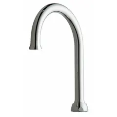 This gooseneck swivel spout is constructed of brass with a polished chrome finish. It includes mounting hardware and delivers a flow rate of 1.5 gpm. Suitable for commercial kitchens, laboratories, and industrial wash stations requiring a high-arc swivel spout.