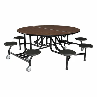 PALMER HAMILTON Bi-Fold Cafeteria Table with Stool Seat - Bi-Fold Cafeteria Tables