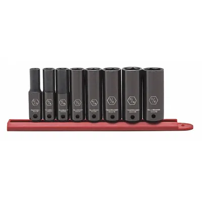 GEARWRENCH Socket Set: 3/8 in Drive Size, 5/16 in to 3/4 in Socket Size Range - SAE Impact Socket Sets