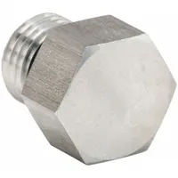 Plug: Plug, 316 Stainless Steel, 1/4 in, Male Threaded, 9,000 psi, 11/16 in Lg (MPN 4 P5ON-SS)