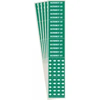 Pipe Marker: Instrument Air, Green, White, Fits 3/4 in and Smaller Pipe O.D., 3 Pipe Markers, 5 PK (MPN 7167-3C-PK)