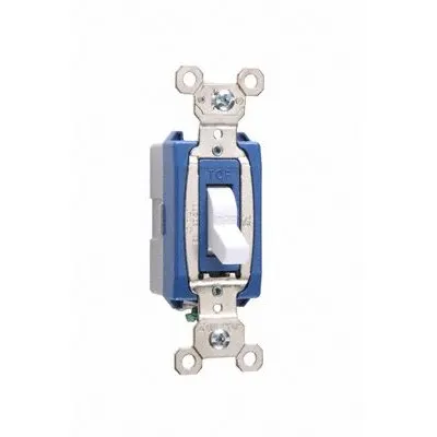 PASS & SEYMOUR Wall Switch: Toggle Switch, Single Pole, Maintained, White - Toggle Wall Switches
