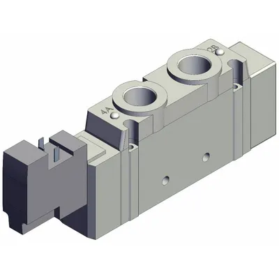SMC Solenoid Valve: SY9000 Series, Single Solenoid, Five-Way / Two-Position - SMC SY Series Directional Control Valves