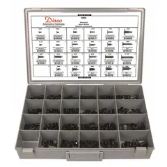 This 311-piece assortment of push-in rivets is used for fastening panels, trim, and shields in assembly and repair tasks. The rivets install without special tools and allow for quick, removable fastening.
