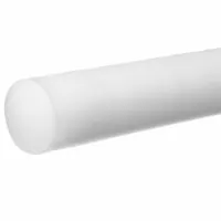 PVDF Rod: 1 1/4 in Dia, 4 ft Lg, Opaque, White, 1.97 ft-lb/in, -25°F to 265°F (MPN BULK-PR-PV-21)
