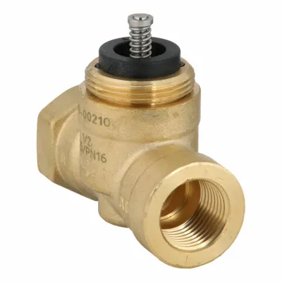 Siemens Hydronic Globe Valve: 2-Way, 1 CV Flow, 1/2 in Female NPT, Brass Body - 2-Way NPT Connection Globe Valves