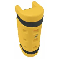 RACK SENTRY Pallet Rack Guard: Strap-On, On Upright, 4 3/4 in x 7 1/4 in x 18 in, Thermoplastic (MPN RS120)