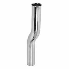 This SLOAN vacuum breaker outlet tube is a bend-type component for flush valves, featuring a flanged inlet and an overall width of 1-1/2 inches. It is used in toilet flush valve systems to prevent back-siphonage and maintain sanitary conditions.