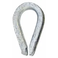 CROSBY Wire Rope Thimble: 3/8 in Compatible Rope Dia, Galvanized Steel/Stainless Steel, Steel (MPN 1037336)