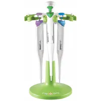 Pipette Holder: 13 1/8 in Overall Wd, 7 5/8 in Overall Ht, ABS Plastic/TPE, Green, (12) Pipettes (MPN 120056)