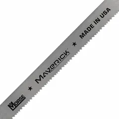 Bi-metal band saw blade from the Maverick(R) series, 16 ft 6 in length and 3/4 in width. Features a Raker/Variable cutting edge for cutting steel and steel alloys in industrial metalworking applications.
