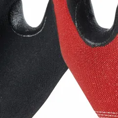 MILWAUKEE Work Gloves: S ( 7), ANSI Cut Level A2, Palm, Dipped, Nitrile, Nylon ( 15 ga), 12 PK (MPN 48-22-8925B). Key specifications — Brand: MILWAUKEE; Glove Hand Style: Left and Right; Touchscreen Compatible: Yes; Includes Reinforced Thumb Crotch: Yes; Knit Material Color: Red.