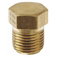Hydraulic Hose Plug: Brass, 1/8 in Fitting Size, 1,200 psi Max. Working Pressure @ 70 F, NPTF (MPN 3152X2)