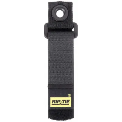 RIP-TIE Hook-and-Loop Cinch Strap: 7 in Lg, 1.50 in, 1 in Wd, 90 lb Tensile Strength - Grommet Mount Hook-and-Loop Cable Ties