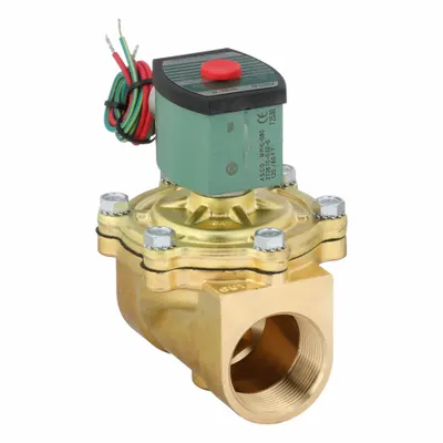 REDHAT Solenoid Valve: 2-Way, Normally Closed, 1 1/2 in Pipe Size, 120V AC, Watertight - 2-Way/2-Position, Normally Closed Solenoid Valves