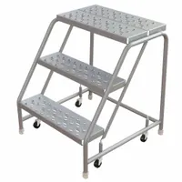 BALLYMORE Step Stool: 2.5 ft Overall Ht, 350 lb Load Cap, 3 Steps, Aluminum, Wt-Actuated (MPN WLAR003246)