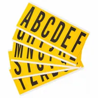 Letter Label Set: 3 in Character Ht, Indoor/Outdoor, Non-Reflective, Gothic, Black, A to Z, 25 PK (MPN 1550-LTR KIT)