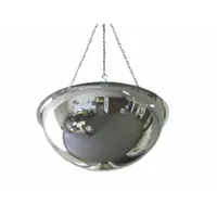 Full Dome Mirror: Round, Full Dome Mirror, Acrylic, Acrylic, Chain Kit, 36 in Dia, Std Border (MPN DOME-X-36A)